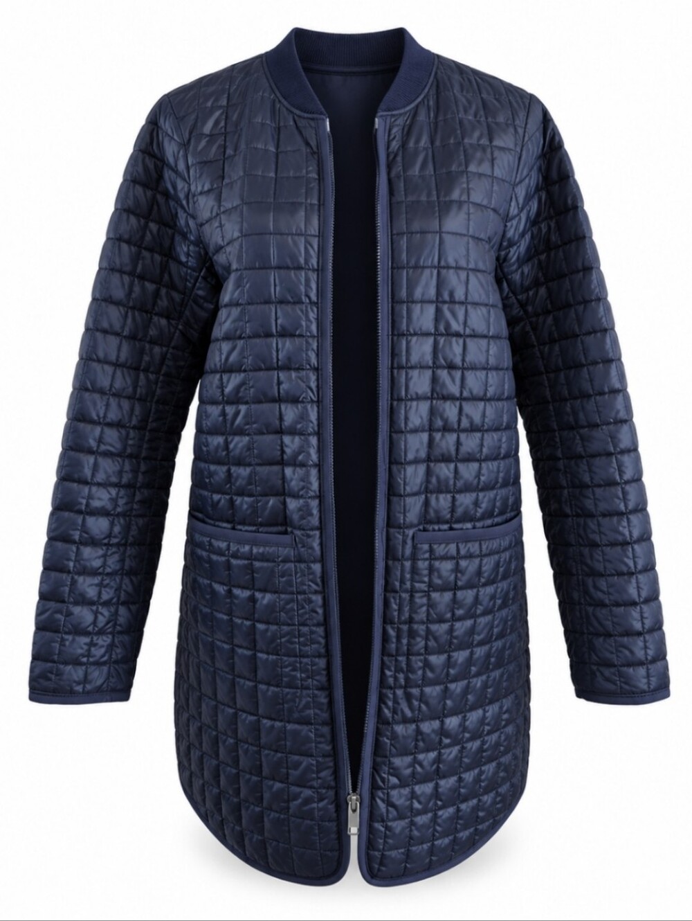 Athleta Grandview Primaloft Long Quilted Jacket Navy Size Small - Picture 2 of 11